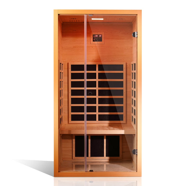 1-Person Hemlock FAR Infrared Sauna with Carbon Heaters