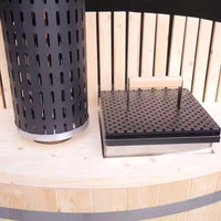Outdoor Wood-Fired Hot Tub, 4-5 Person Pine Construction