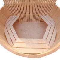 Outdoor Wood-Fired Hot Tub, 4-5 Person Pine Construction