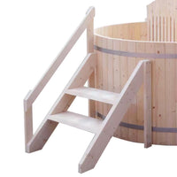 Outdoor Wood-Fired Hot Tub, 4-5 Person Pine Construction